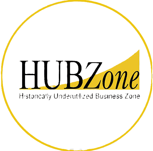 HUBZone logo with yellow accent and text.